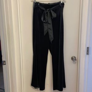 NWT Luxe Velvet Belted Pant